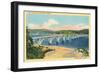 Alsea Bay Bridge, Waldport, Oregon-null-Framed Art Print