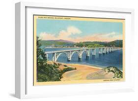 Alsea Bay Bridge, Waldport, Oregon-null-Framed Art Print