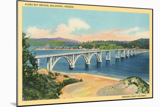 Alsea Bay Bridge, Waldport, Oregon-null-Mounted Art Print