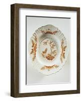 Alt-Ozier Edged Plate and Cockerels, 1780-1790-null-Framed Giclee Print