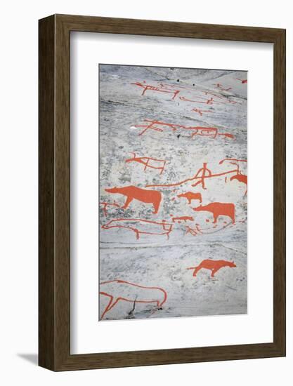 Alta Rock Art, UNESCO World Heritage Site, Alta, Finnmark, Norway, Scandinavia, Europe-Doug Pearson-Framed Photographic Print