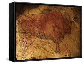 Altamira Cave Painting of a Bison-Javier Trueba-Framed Stretched Canvas