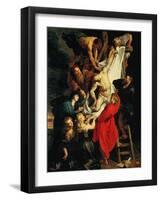 Altar: Descent from the Cross, Central Panel-Peter Paul Rubens-Framed Giclee Print