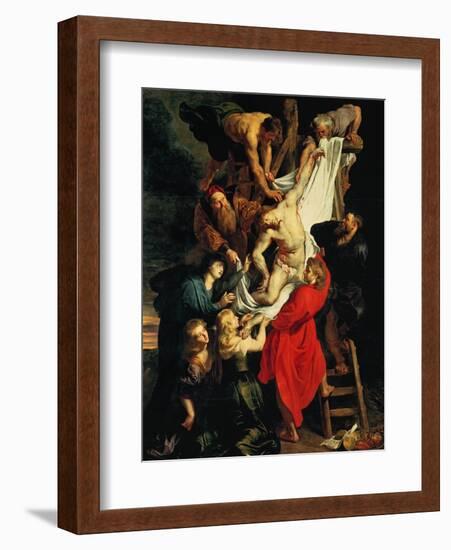 Altar: Descent from the Cross, Central Panel-Peter Paul Rubens-Framed Giclee Print