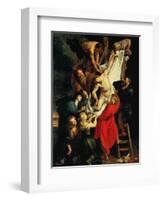 Altar: Descent from the Cross, Central Panel-Peter Paul Rubens-Framed Giclee Print