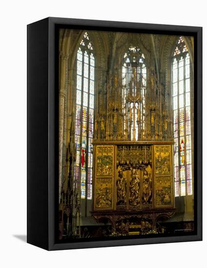Altar in 14th Century Church of St. Jacob, Levoca, Slovakia-Upperhall-Framed Stretched Canvas