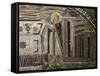 Altar, Melchizedek Bringing Bread as Offering and Temple-null-Framed Stretched Canvas