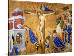 Altar of Saint Denis:Communion and Martyrdom of Saint Denis-Henri Bellechose-Stretched Canvas