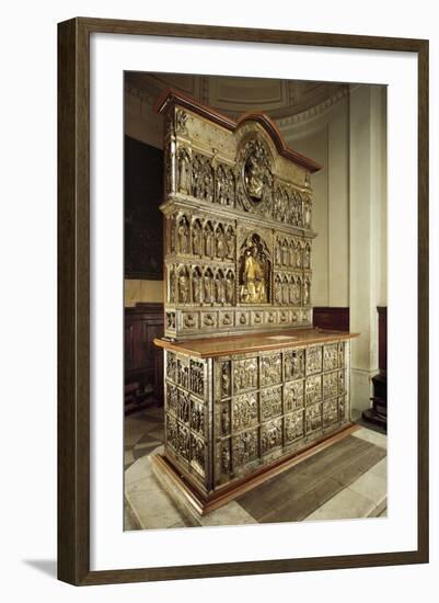 Altar of St James, Silver Foil with Embossed Decoration, Chapel of Crucifix, Cathedral of St Zeno-null-Framed Giclee Print