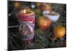 Altar Offering Decorated with Flowers, Fruit and a Candle for Day of the Dead, Oaxaca, Mexico-Judith Haden-Mounted Photographic Print