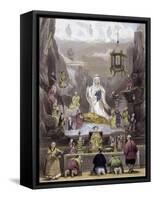 Altar Piece in Temple-Thomas Allom-Framed Stretched Canvas