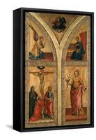 Altar Wing Depicting the Crucifixion, St. Dorothy and Other Saints, C.1420-Mariotto di Nardo-Framed Stretched Canvas