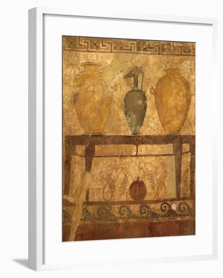 Altar with Offering Vases, Funerary Painting of Paestum, Campania, Italy, Detail BC-null-Framed Giclee Print