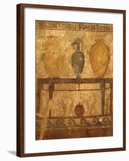 Altar with Offering Vases, Funerary Painting of Paestum, Campania, Italy, Detail BC-null-Framed Giclee Print