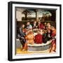 Altarpiece, central panel: the Last Supper with Luther amongst the Apostles. 1546 - 47-Lucas Cranach the Younger-Framed Giclee Print