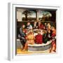 Altarpiece, central panel: the Last Supper with Luther amongst the Apostles. 1546 - 47-Lucas Cranach the Younger-Framed Giclee Print