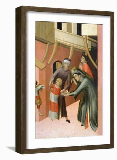 Altarpiece Entitled Blessed Agostino Novello and Stories of His Life-Simone Martini-Framed Giclee Print