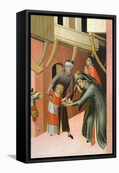 Altarpiece Entitled Blessed Agostino Novello and Stories of His Life-Simone Martini-Framed Stretched Canvas