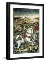 Altarpiece of Saint George-Pedro Nisart-Framed Art Print