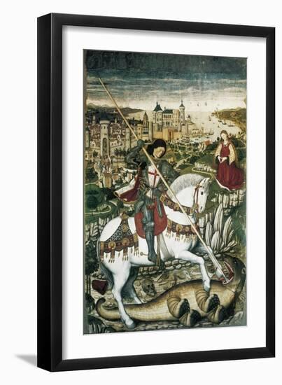 Altarpiece of Saint George-Pedro Nisart-Framed Art Print