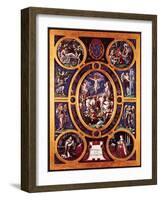 Altarpiece of Sainte-Chapelle, the Crucifixion, Enamelled by Leonard Limosin (1505-76) 1553-Nicolò dell' Abate-Framed Giclee Print