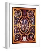 Altarpiece of Sainte-Chapelle, the Crucifixion, Enamelled by Leonard Limosin (1505-76) 1553-Nicolò dell' Abate-Framed Giclee Print