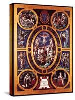 Altarpiece of Sainte-Chapelle, the Crucifixion, Enamelled by Leonard Limosin (1505-76) 1553-Nicolò dell' Abate-Stretched Canvas