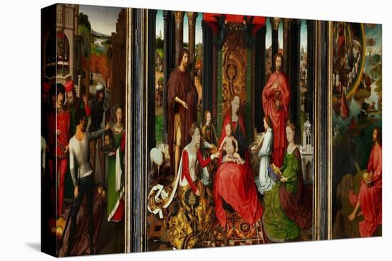 Altarpiece of St. John the Baptist and St. John the Evangelist, 1474-79-Hans Memling-Stretched Canvas