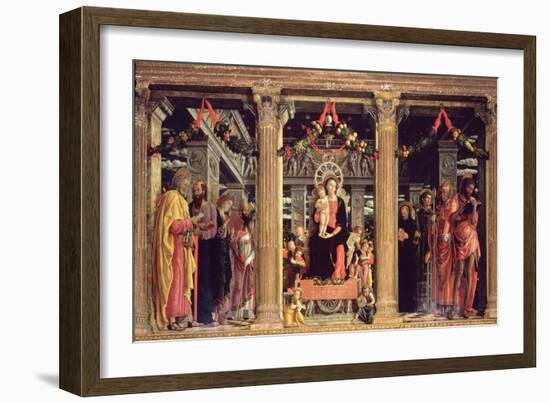 Altarpiece of St. Zeno of Verona, 1456-60-Andrea Mantegna-Framed Giclee Print