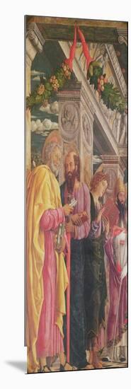 Altarpiece of St. Zeno of Verona, Left Panel Showing St. Peter, St. Paul and St. John, 1456-60-Andrea Mantegna-Mounted Giclee Print