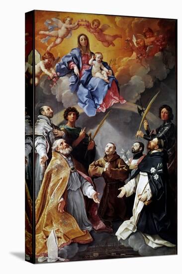 Altarpiece of the Plague: Virgin with Child with St Petronius, St Francis, St Ignatius, St Francis-Guido Reni-Stretched Canvas