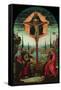 Altarpiece: the Trinity, the Virgin, Saint John and Donors, C. 1480-Jacopo Del Sellaio-Framed Stretched Canvas