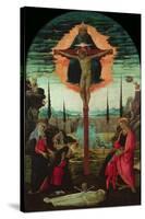 Altarpiece: the Trinity, the Virgin, Saint John and Donors, C. 1480-Jacopo Del Sellaio-Stretched Canvas