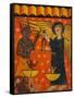 Altarpiece with Angel and Devil-Master of Soriguerola-Framed Stretched Canvas