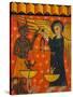 Altarpiece with Angel and Devil-Master of Soriguerola-Stretched Canvas