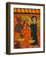 Altarpiece with Angel and Devil-Master of Soriguerola-Framed Giclee Print