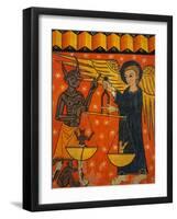 Altarpiece with Angel and Devil-Master of Soriguerola-Framed Giclee Print