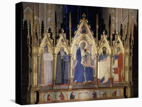 Altarpiece with Madonna and Saints, 14th Century-null-Stretched Canvas