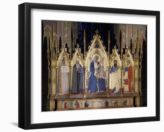 Altarpiece with Madonna and Saints, 14th Century-null-Framed Giclee Print