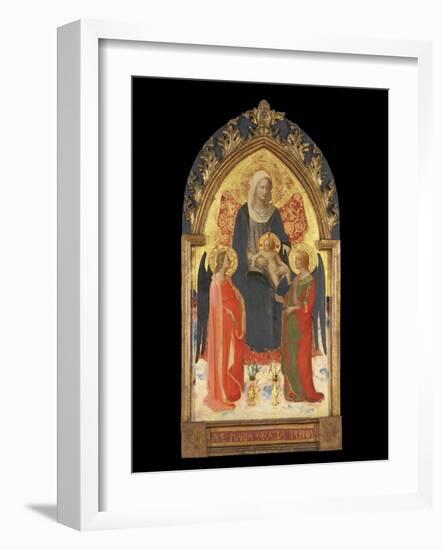 Altarpiece with the Madonna and Child with Two Angels-Fra Angelico-Framed Giclee Print