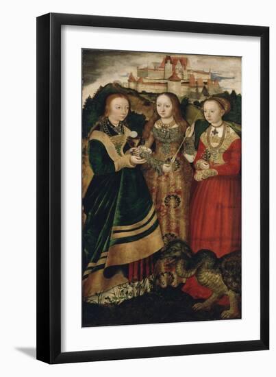 Altarpiece with the Martyrdom of Saint Catharine, Right Wing-Lucas Cranach the Elder-Framed Giclee Print