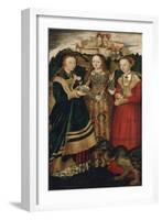 Altarpiece with the Martyrdom of Saint Catharine, Right Wing-Lucas Cranach the Elder-Framed Giclee Print