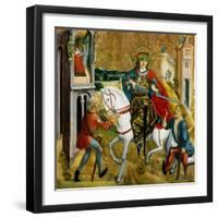 Altartafel Unbekannter Herkunft. Der Hl. Martin Und Der Bettler-Hungarian Master-Framed Giclee Print