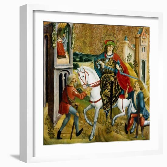 Altartafel Unbekannter Herkunft. Der Hl. Martin Und Der Bettler-Hungarian Master-Framed Giclee Print