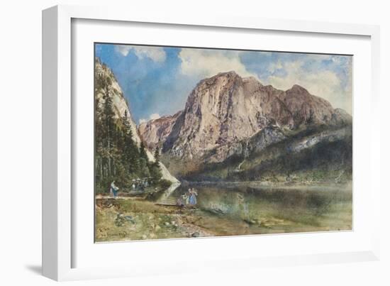 Altaussee Lake and Face of Mount Trissel, 1859-Rudolf von Alt-Framed Giclee Print