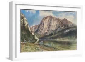 Altaussee Lake and Face of Mount Trissel, 1859-Rudolf von Alt-Framed Giclee Print