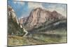 Altaussee Lake and Face of Mount Trissel, 1859-Rudolf von Alt-Mounted Giclee Print