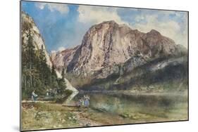 Altaussee Lake and Face of Mount Trissel, 1859-Rudolf von Alt-Mounted Giclee Print