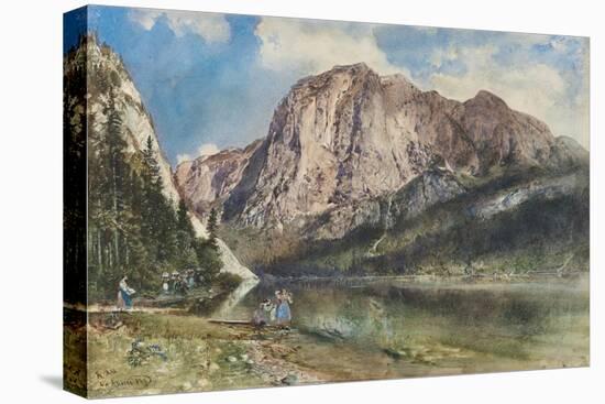 Altaussee Lake and Face of Mount Trissel, 1859-Rudolf von Alt-Stretched Canvas
