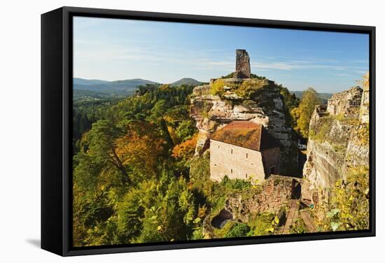 Altdahn Castle, Dahn, Palatinate Forest, Rhineland-Palatinate, Germany, Europe-Jochen Schlenker-Framed Stretched Canvas